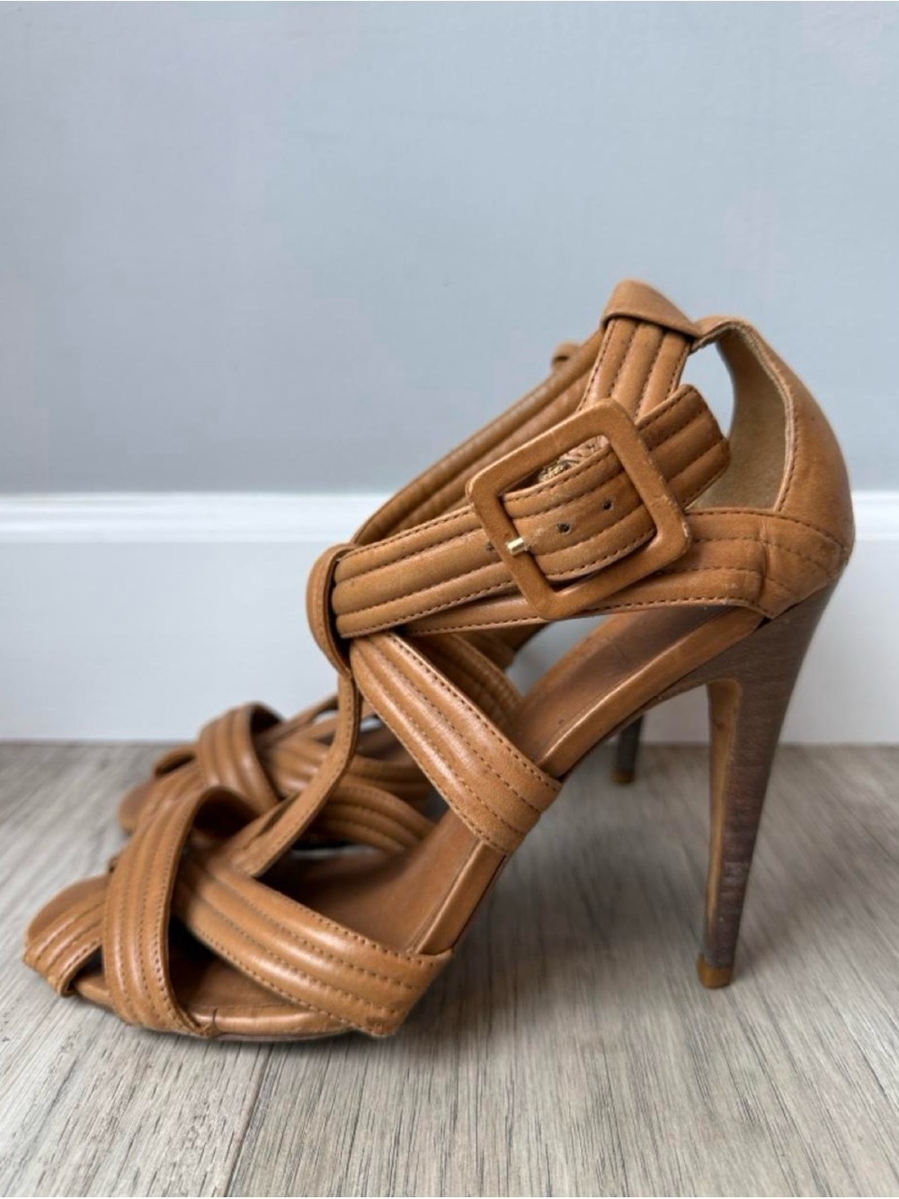 Tory Burch Strappy Leather High Heel Sandals